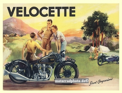 Velocette motorcycle poster 1936  vel-po03