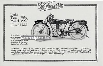 Preview: Velocette Motorrad Prospekt 12 Seiten  1925 vel-p25