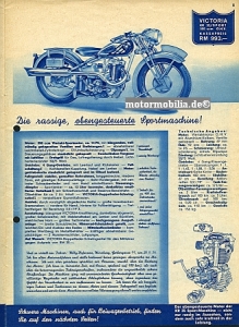 Victoria Motorcycle Brochure  1937