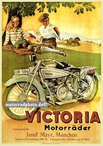 Victoria Motorcycle Poster Type KR VI  1928   vic-po09