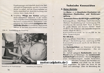 Preview: Victoria Motorrad Betriebsanleitung KR 20/25  1937  vic-bal20