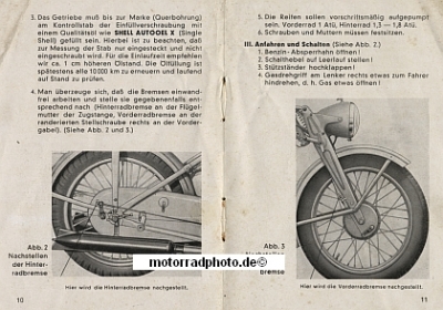 Preview: Victoria Motorrad Betriebsanleitung KR 25 Aero 1949  vic-bal25