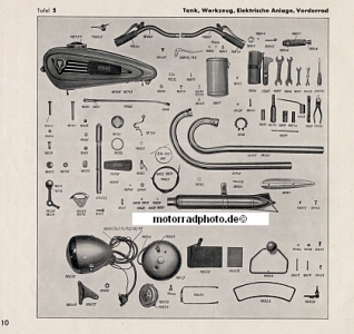 Preview: Victoria Motorrad Ersatzteilliste KR 20/25 Aero  1950  vic-etl20/25