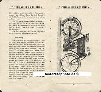 Preview: Victoria Motorrad Prospekt / Bedienungsanleitung 1904  vic-p04