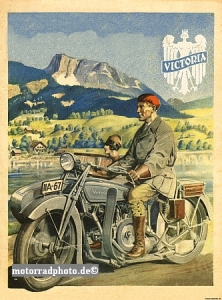 Victoria Motorrad Plakat  K.R. III  1927   vic-po01