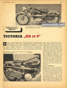 Victoria Motorrad Testbericht Typ KR 25 S 1937  vic-tb37-2