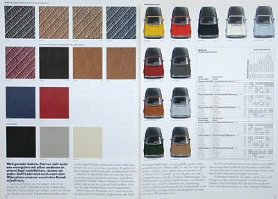 Preview: VW Golf I Brochure Convertible 1.1982  vw-gop82 Preview: VW Golf I Brochure Convertible 1.1982  vw-gop82