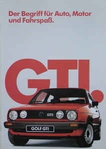 VW Golf II Brochure GTI 1.1985  vw-gop85