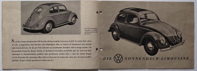 Volkswagen Sales Brochure 1950 original!!!      vw-op50