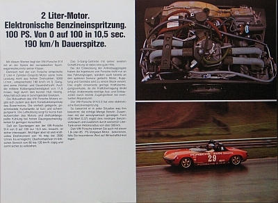 VW Porsche Brochure Typ 914 2.0 1973  vw-op731