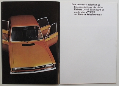 Preview: VW K 70 Brochure 32 Sides  1970  vw-opk70 Preview: VW K 70 Brochure 32 Sides  1970  vw-opk70