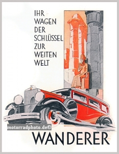 Wanderer Automobil Plakat Entwurf 1930 wa-po04