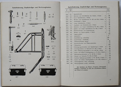 Preview: Wanderer Motorrad Ersatzteiliste Type 2,5PS 324ccm 1920-25  wa-324et