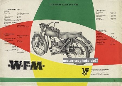 Preview: W.F.M. Motorrad Prospekt Typ M-06 125ccm 8 Seiten 1958 wfm-p58 Preview: W.F.M. Motorrad Prospekt Typ M-06 125ccm 8 Seiten 1958 wfm-p58