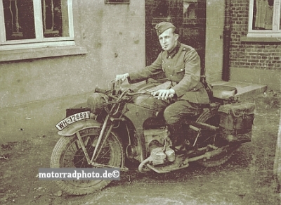 Zündapp Motorrad Foto Typ KS 750 1941   z-mf49