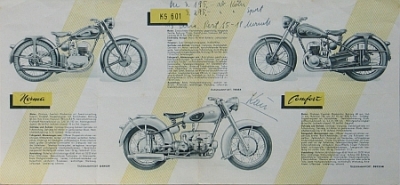 Preview: Zuendapp Motorrad Prospekt 4 Seiten 1953 z-op53