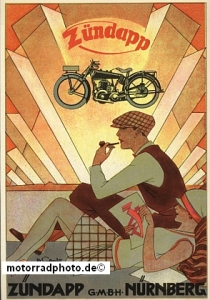 Zündapp Motorrad Plakat Motiv  1924             z-po06