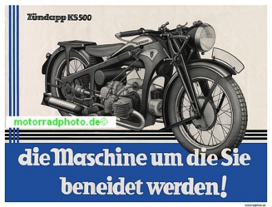 Zündapp Motorrad Plakat KS 500     z-po02