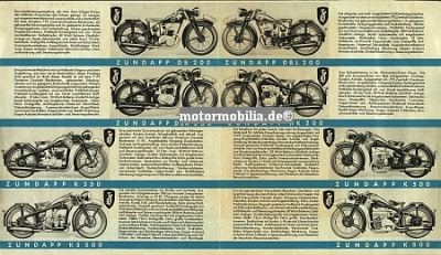 Preview: Zuendapp Motorrad Prospekt  1936