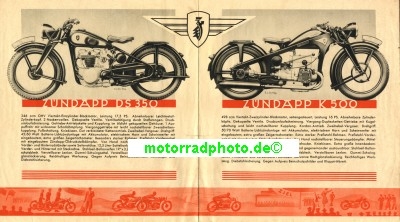 Preview: Zuendapp Motorrad Prospekt  1939