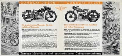 Preview: Zuendapp Motorrad Prospekt 1950