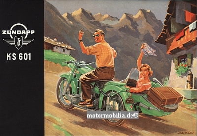 Zündapp Motorcycle Brochure KS 601 1953  z-p53