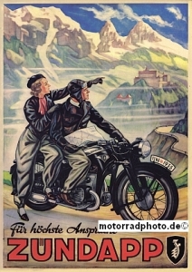 Zündapp Motorcycle Poster K 500  Motiv  1936    z-po04