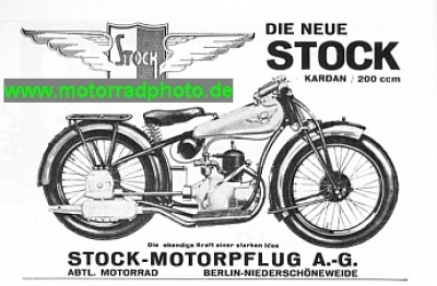 Stock Werbung 200 ccm   1930  sto-w1