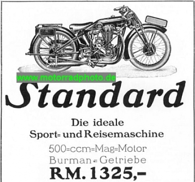 Standard Motorrad Werbung 1929  st-w2