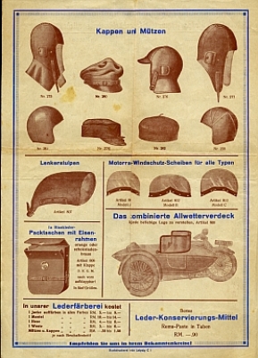 WICO Motorrad-Lederbekleidung Prospekt 4 Seiten 1931   wico-p31