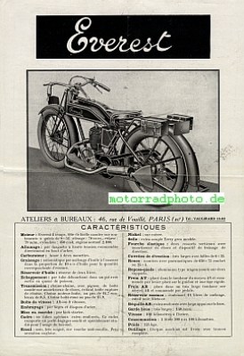 Everest Motorrad Prospektblatt 1928   eve-p28