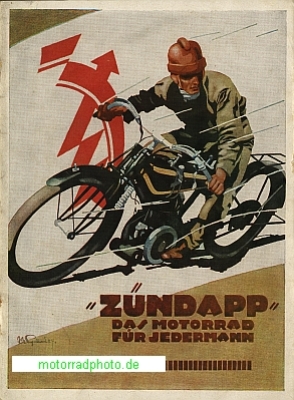 Zündapp Motorrad Prospekt 20 Seiten 1925 z-p25