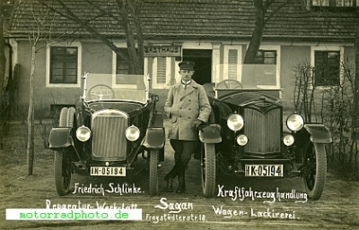 Protos Automobil Foto  Spitzkühler ca. 1923   prot-a01