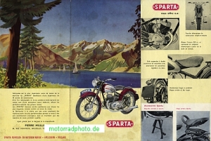 Sparta Motorrad Prospekt 6 Seiten 1953   spa-p53