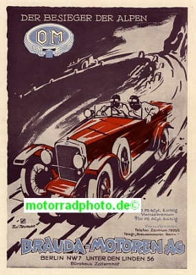 Brauda Automobil Plakat Motiv 1925  braud-po01