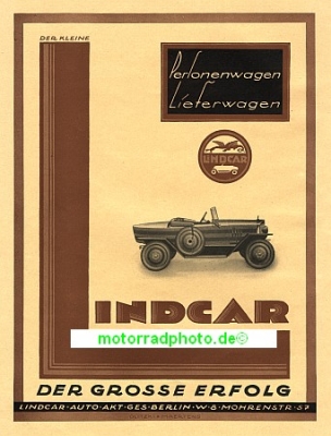 Lindcar Automobil Poster Motiv 1923  lind-po01