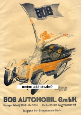 Bob Automobil Poster Motiv 1922  bob-po02