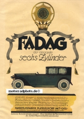 FADAG Automobil Poster Motiv 1922  fadag-po01