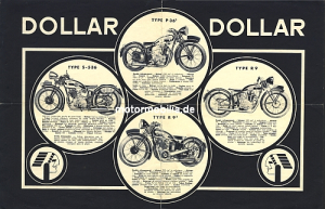 Dollar  Motorrad Prospekt 8 Seiten 1936  do-p36