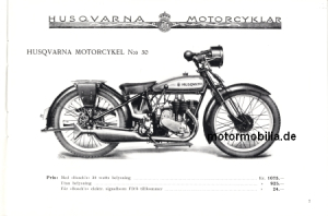 Husqvarna Motorrad Prospekt 24 Seiten  1930  hus-p30