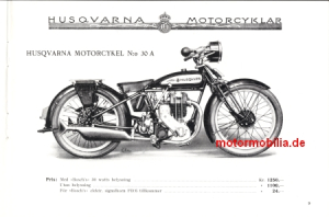Husqvarna Motorrad Prospekt 24 Seiten  1930  hus-p30