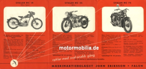 Svalan  Motorrad Prospekt 6 Seiten  1952 sva-p52