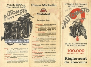 Automoto Prospekt + Grand Raid-Concours 1929