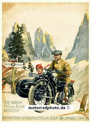 BMW Motorrad Plakat Entwurf IAA Berlin 1928   bmw-po07