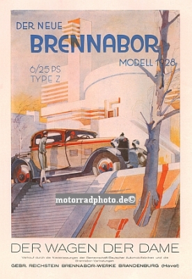 Brennabor Automobil Plakat Entwurf 1928 bre-po05-28