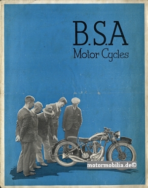 BSA Motorcycle Brochure Models 1937