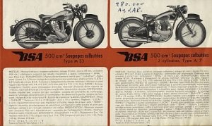 BSA Motorrad Prospekt Gesamtprogramm 1947 bsa-p47