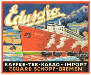 Eduscho Kaffee Werbe-Plakat Entwurf 1930  edu-po01