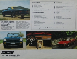 Fiat Pininfarina Spider Automobil Brochure 1980 fiat-op001