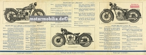 FN Motorrad Prospekt  Modelle 1933